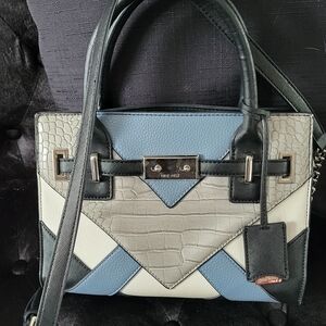 Nine West Blue and Gray Satchel Bag